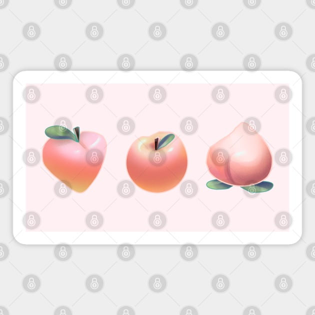 Peach Set Magnet by evumango